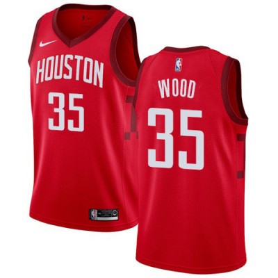 Nike Houston Rockets #35 Christian Wood Red Youth NBA Swingman Earned Edition Jersey